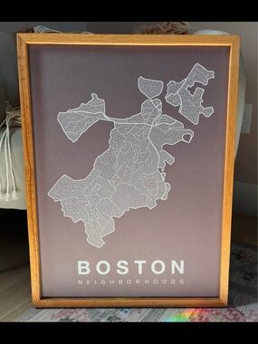 Boston Neighborhoods Framed Wall Art